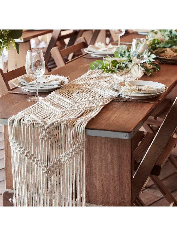 Ginger Ray PAMA-117 Runner da Tavola Macrame Bianco main product photo